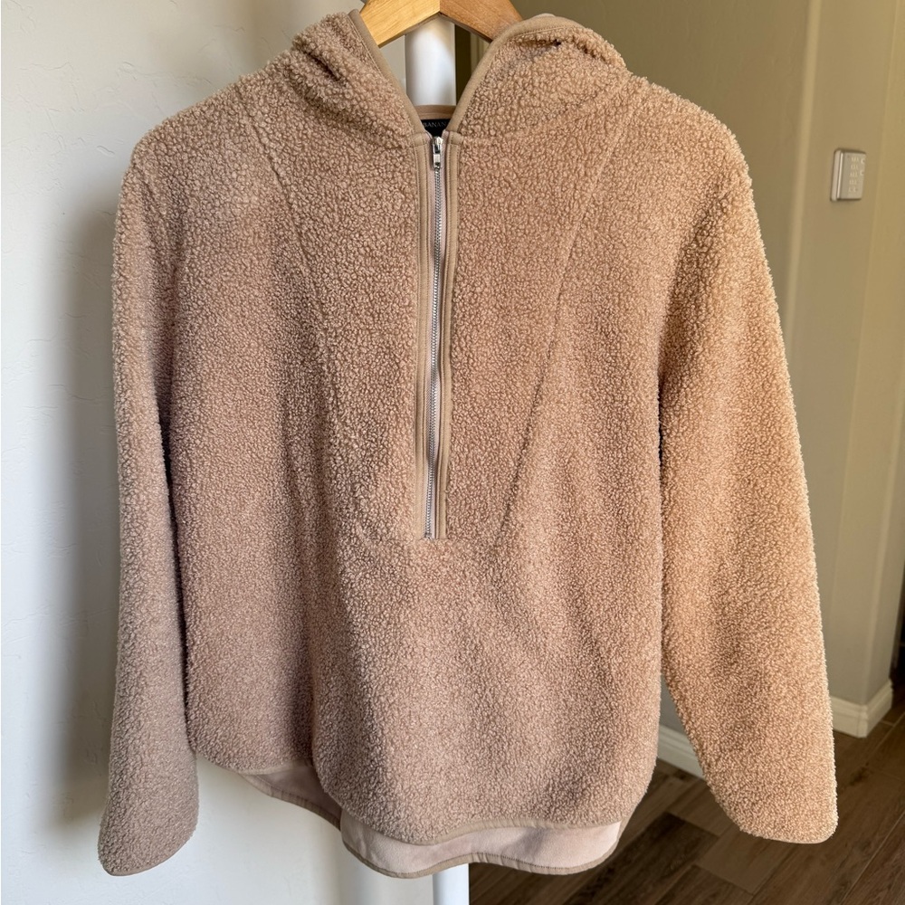 Banana Republic Sherpa Half Zip Hoodie Large